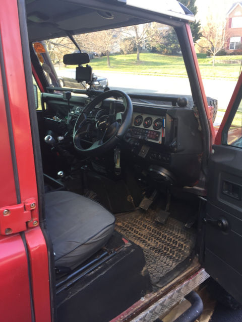 1987 Red Land Rover Defender SUV
