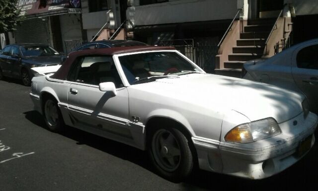 1988 White Ford Mustang Convertible