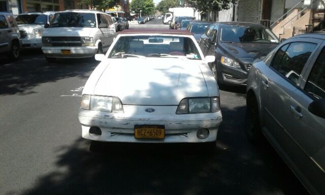 1988 White Ford Mustang Convertible