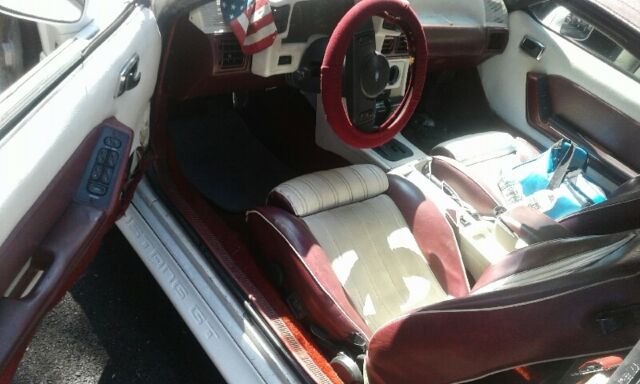 1988 White Ford Mustang Convertible