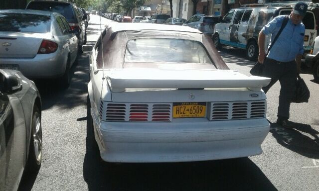 1988 White Ford Mustang Convertible