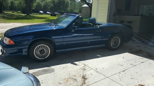 1988 Blue Ford Mustang Convertible