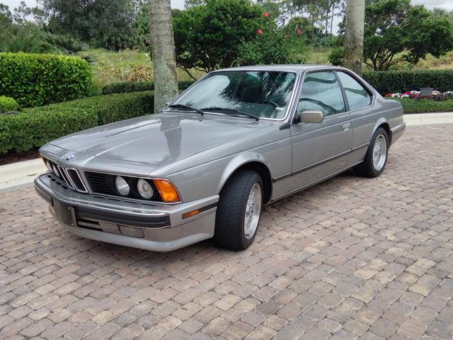1988 Silver BMW 6-Series Coupe