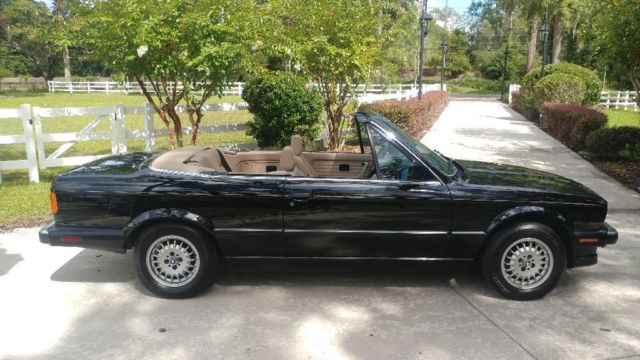 1988 Black BMW 3-Series Convertible
