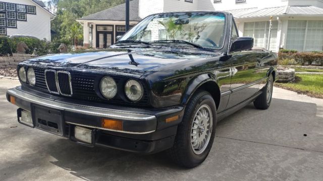 1988 Black BMW 3-Series Convertible