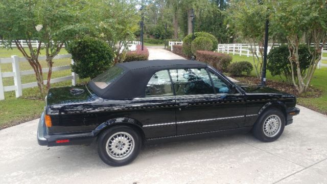 1988 Black BMW 3-Series Convertible