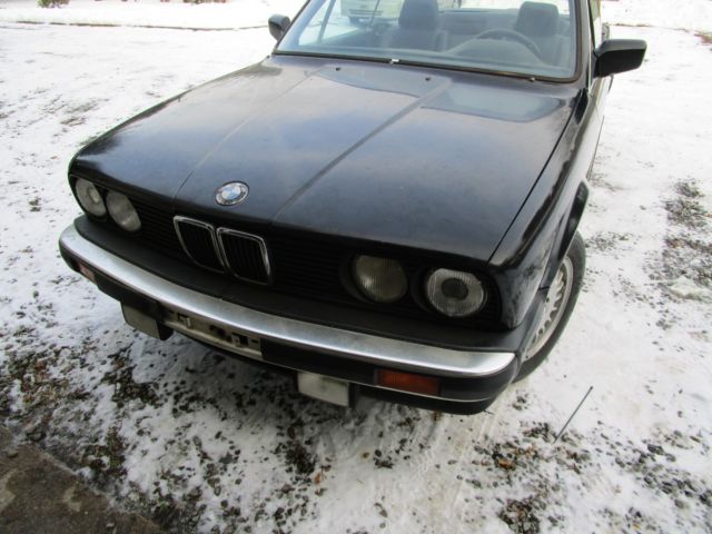 1988 Black BMW 3-Series Convertible