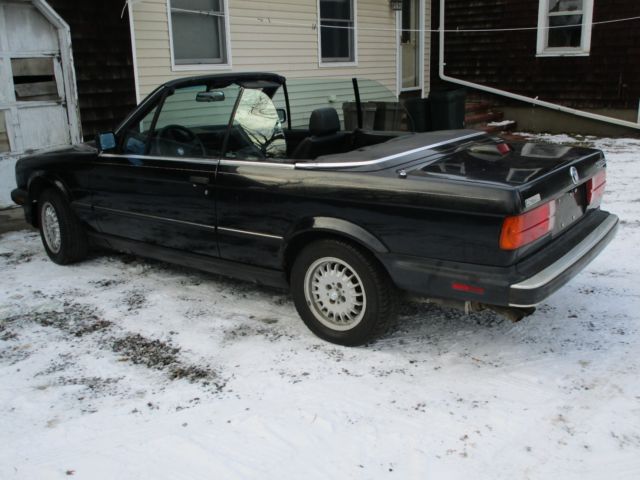 1988 Black BMW 3-Series Convertible