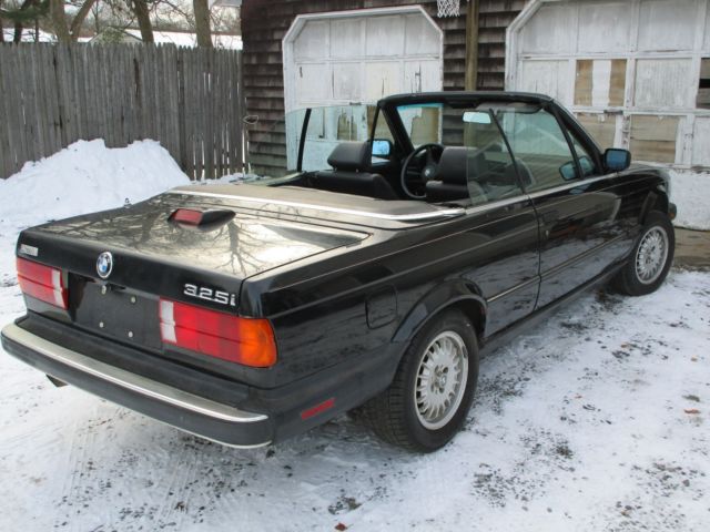 1988 Black BMW 3-Series Convertible