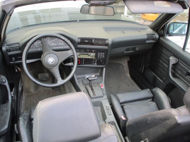 1988 Black BMW 3-Series Convertible
