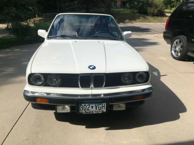 1988 White BMW 3-Series Convertible