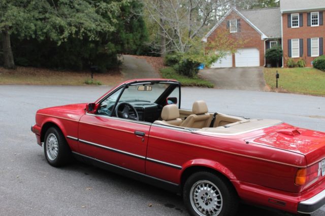 1988 Red BMW 3-Series Convertible