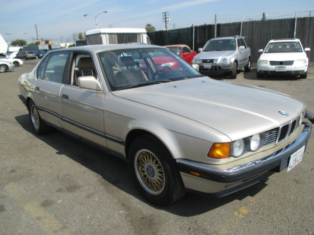 1988 Gold BMW 7-Series Sedan