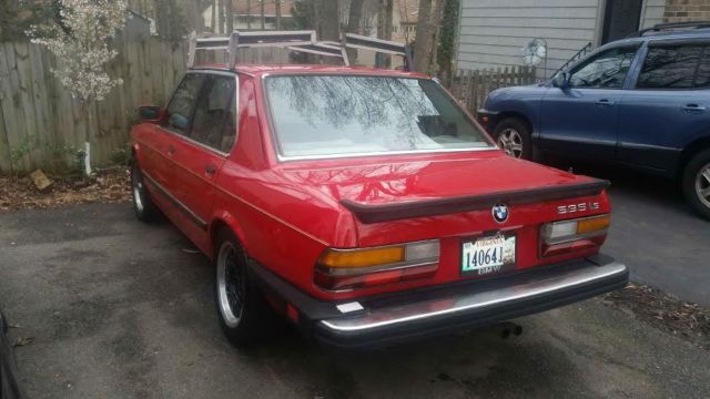 1988 Red BMW 5-Series Sedan
