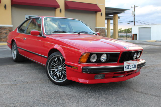 1988 Red BMW 6-Series Coupe