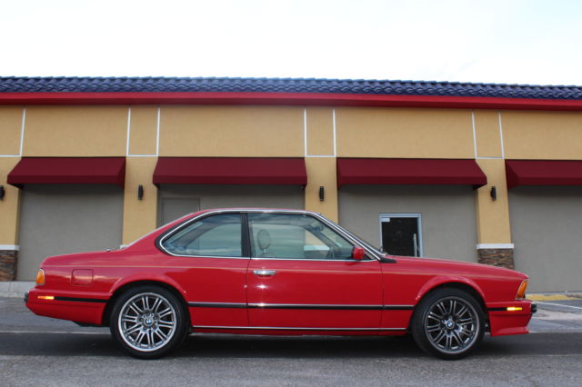 1988 Red BMW 6-Series Coupe