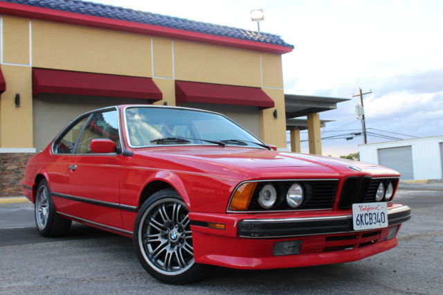 1988 Red BMW 6-Series Coupe