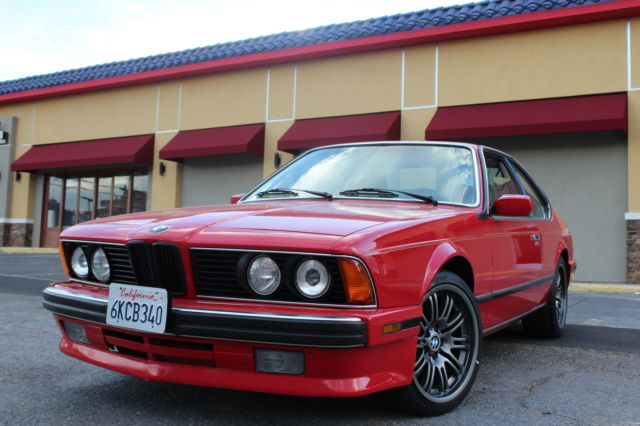 1988 Red BMW 6-Series Coupe