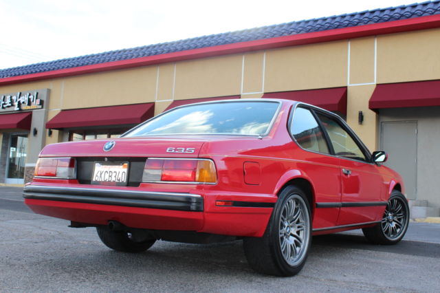 1988 Red BMW 6-Series Coupe
