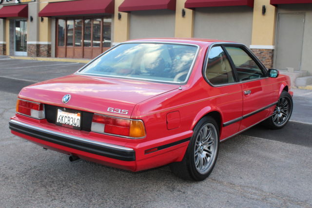 1988 Red BMW 6-Series Coupe