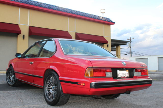 1988 Red BMW 6-Series Coupe