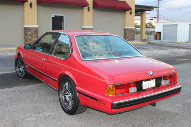 1988 Red BMW 6-Series Coupe