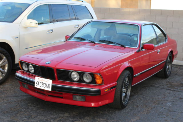 1988 RED BMW 6-Series Coupe
