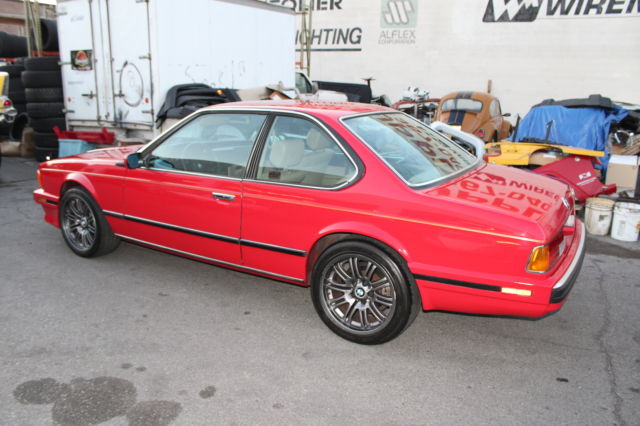 1988 RED BMW 6-Series Coupe