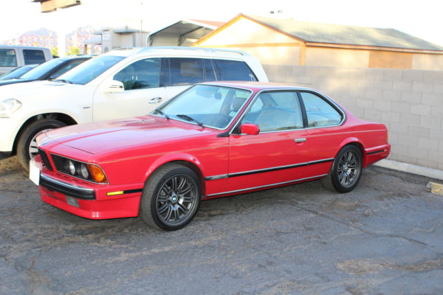 1988 RED BMW 6-Series Coupe