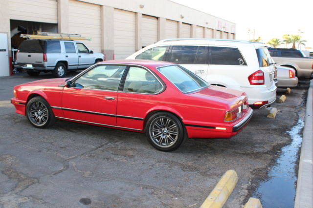 1988 RED BMW 6-Series Coupe