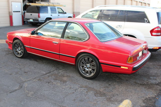 1988 RED BMW 6-Series Coupe