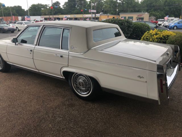 1988 White Cadillac Brougham Sedan