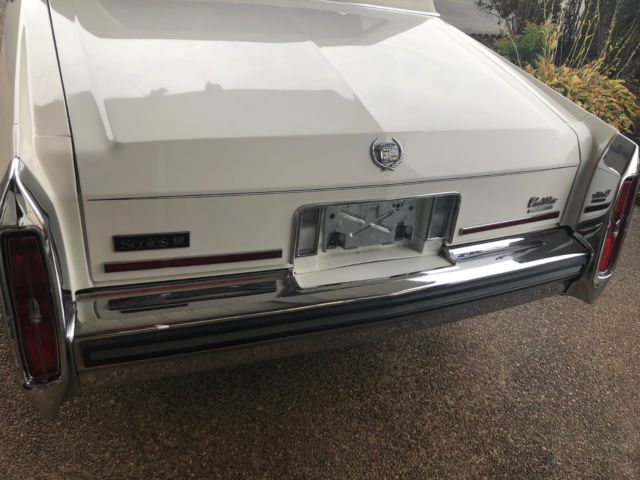 1988 White Cadillac Brougham Sedan