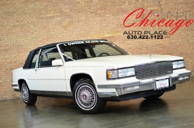 1988 White Cadillac DeVille Coupe