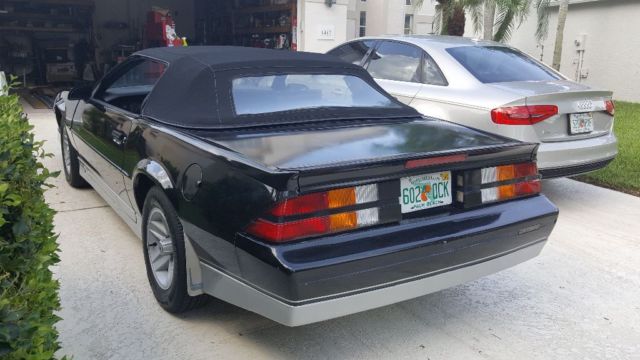 1988 Black Chevrolet Camaro Convertible