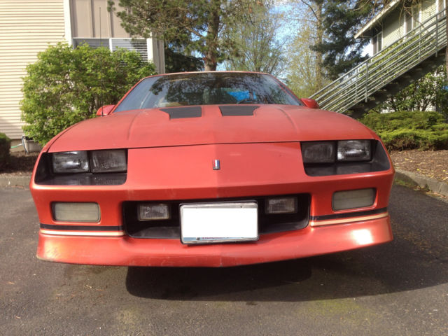 1988 Orange Chevrolet Camaro Coupe