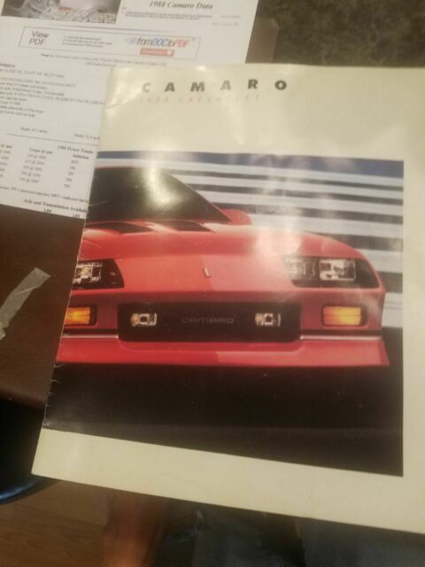 1988 Flame Red Metallic Chevrolet Camaro Coupe T-top