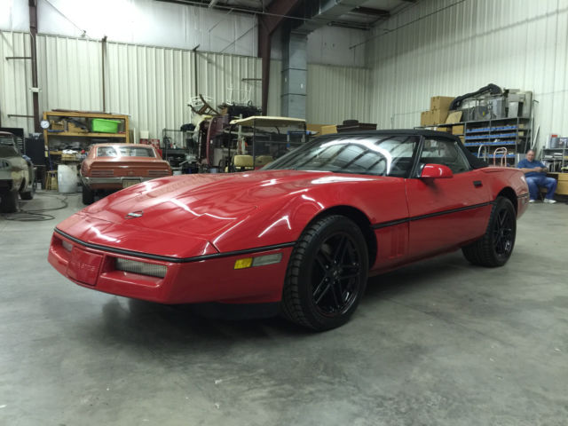 1988 Burgundy Chevrolet Corvette Convertible