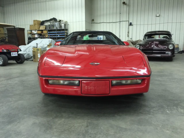 1988 Burgundy Chevrolet Corvette Convertible