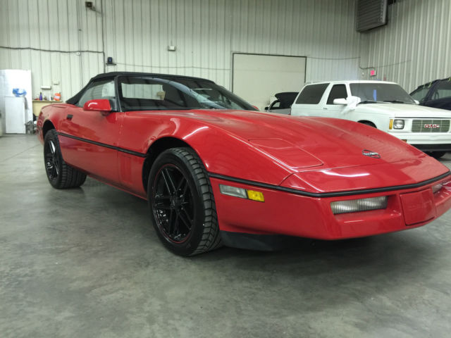 1988 Burgundy Chevrolet Corvette Convertible