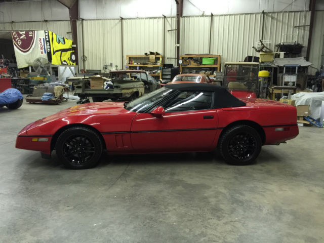 1988 Burgundy Chevrolet Corvette Convertible