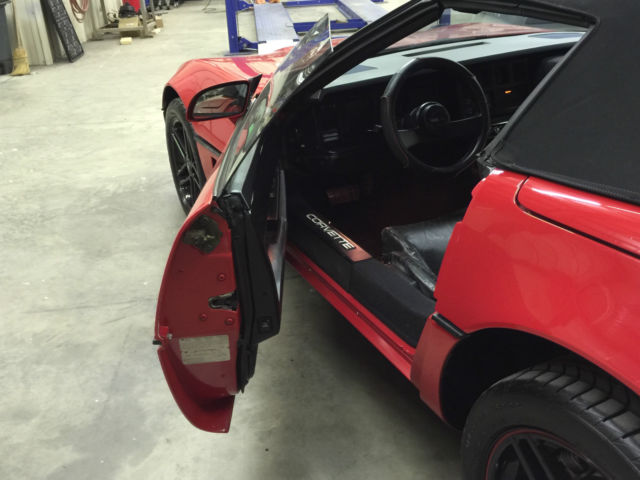 1988 Burgundy Chevrolet Corvette Convertible