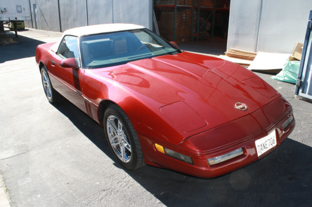 1988 Red Chevrolet Corvette Convertible