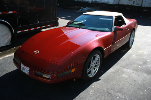 1988 Red Chevrolet Corvette Convertible