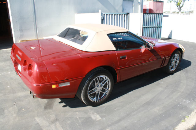 1988 Red Chevrolet Corvette Convertible