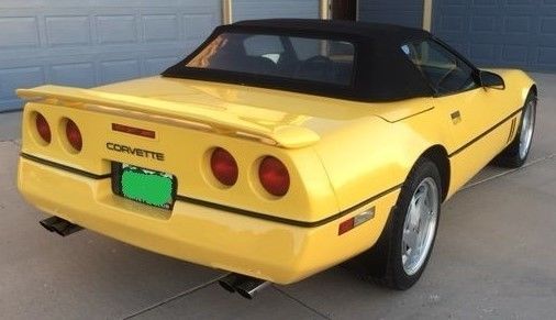 1988 Yellow Chevrolet Corvette Convertible