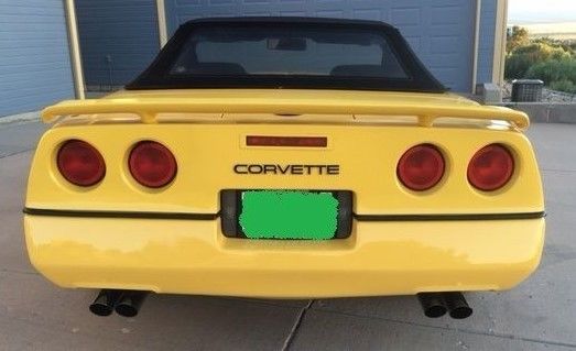 1988 Yellow Chevrolet Corvette Convertible