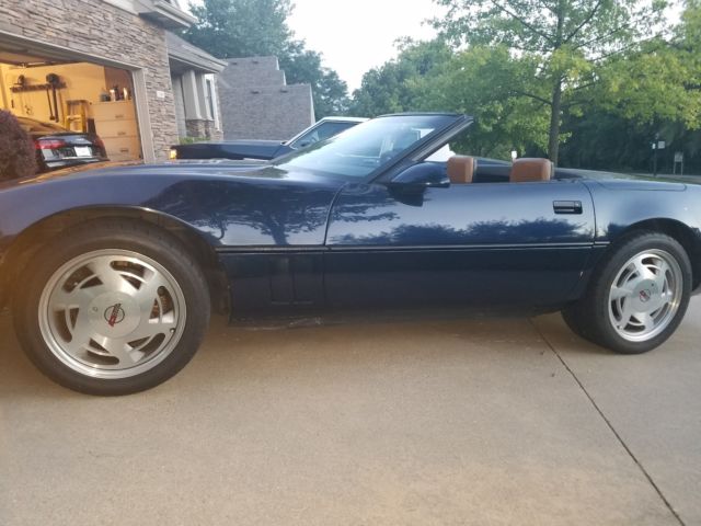 1988 Blue Chevrolet Corvette Convertible