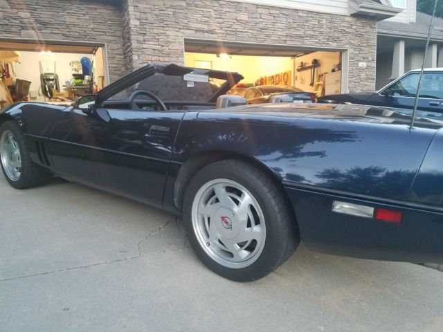 1988 Blue Chevrolet Corvette Convertible
