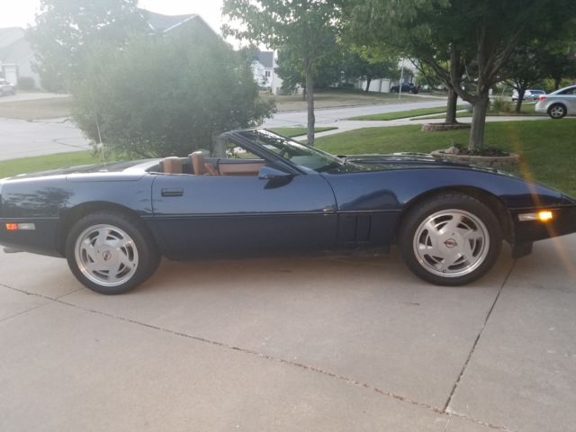 1988 Blue Chevrolet Corvette Convertible